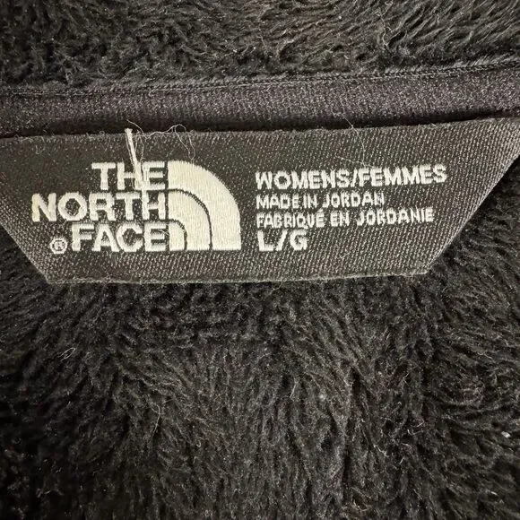 The North Face Women’s Large Jacket Gray Herringbone Softshell Fleece Zip Up - Picture 6 of 11